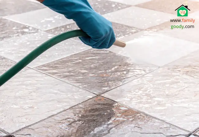 How to clean outdoor texture ceramic tile floor